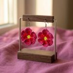 گوشواره دست‌بافت طرح گل پنج‌پَر - Image 10