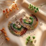 گوشواره دست بافت طرح قشقایی - Image 3